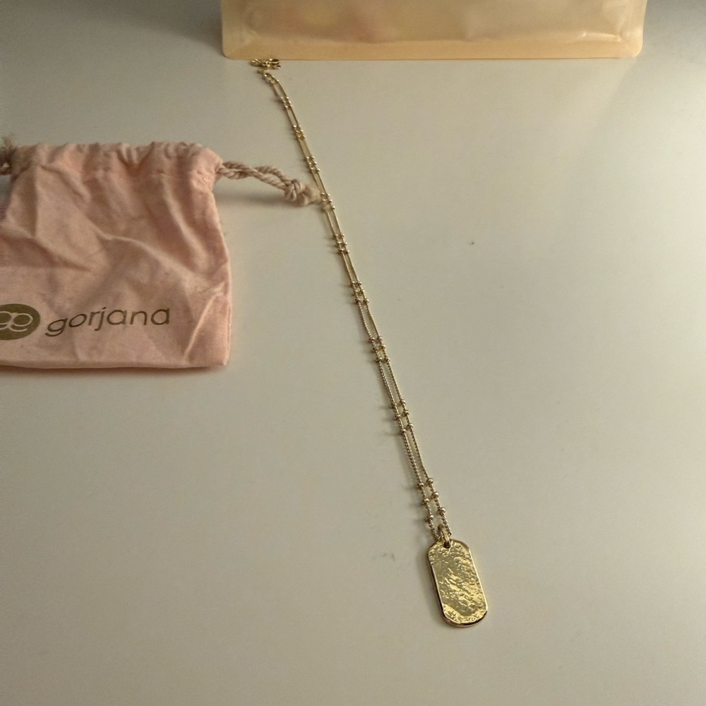 Gorjana Gold Dog Tag Necklace